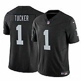 Men & Women & Youth Las Vegas Raiders #1 Tre Tucker Black 2025 F.U.S.E. Vapor Stitched Jersey,baseball caps,new era cap wholesale,wholesale hats